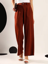 Kotty Women Relaxed Wide-Leg Easy Wash Trousers