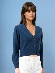 Kotty Women V-Neck Long Sleeves Cardigan