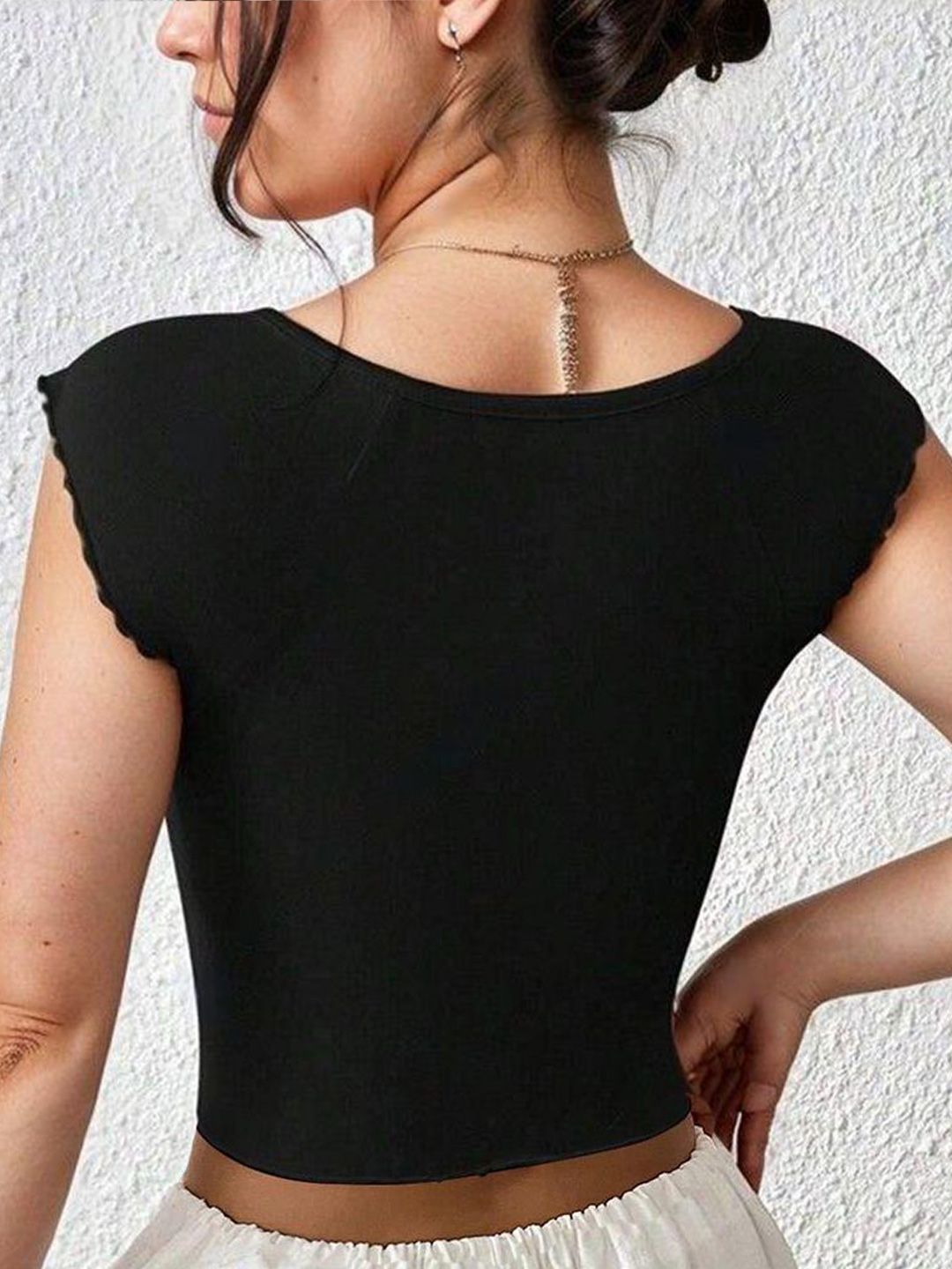 Kotty Women Solid V-Neck Top