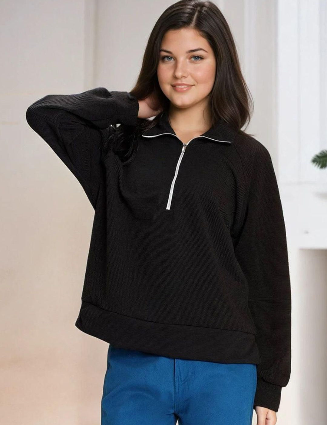 Kotty Women Half Zipper Sweatshirt