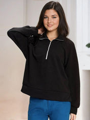 Kotty Women Half Zipper Sweatshirt