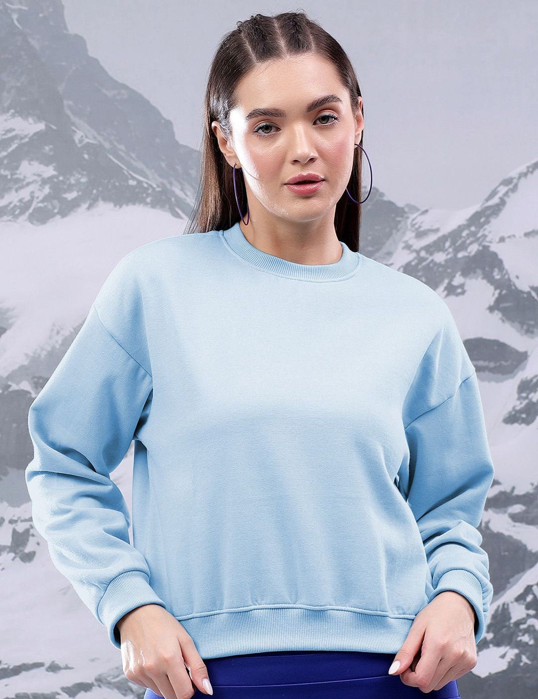 Kotty Women Round Neck Pullover Sweatshirt