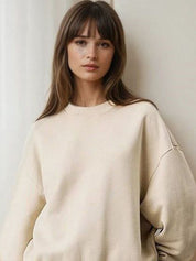 Kotty Women Solid Round Neck Regular Pullover Sweatshirt