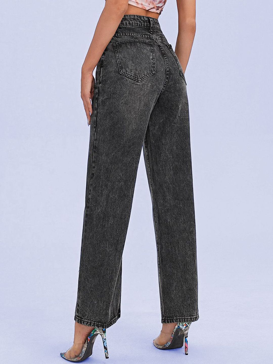 Kotty Women Jean Straight Fit High-Rise Stretchable Jeans