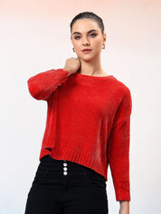 Kotty Women Round Neck Pullover Sweater