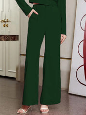 Kotty Women Relaxed High-Rise Flared Trousers 