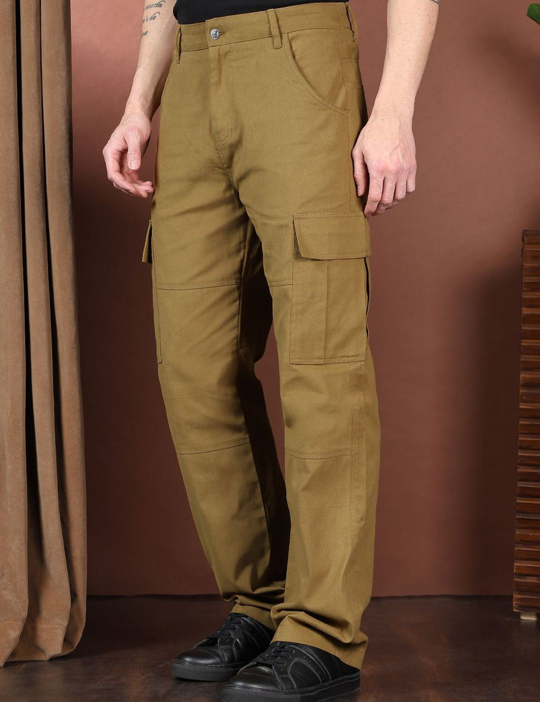 Kotty Men Relaxed Easy Wash Cargos Trousers
