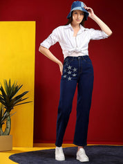 Kotty Women Cotton Jean Straight Fit High-Rise Stretchable Jeans