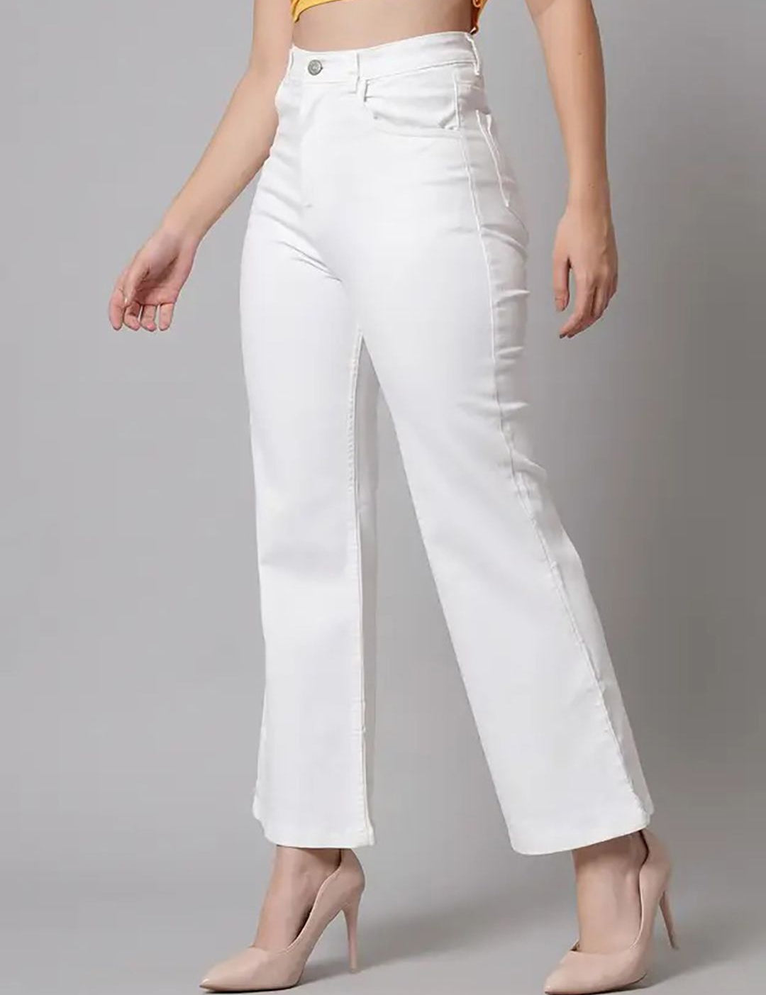 Kotty Women Bootcut High-Rise Stretchable Cotton Jeans