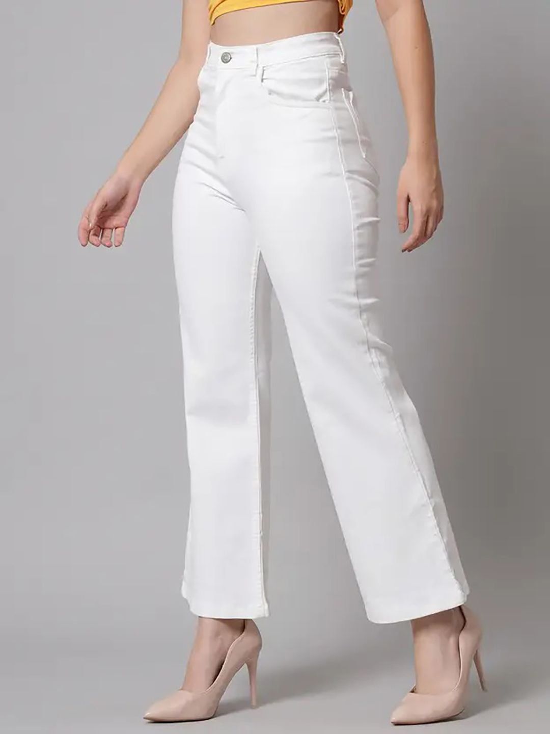 Kotty Women Bootcut High-Rise Stretchable Cotton Jeans