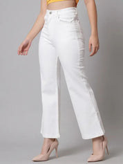 Kotty Women Bootcut High-Rise Stretchable Cotton Jeans