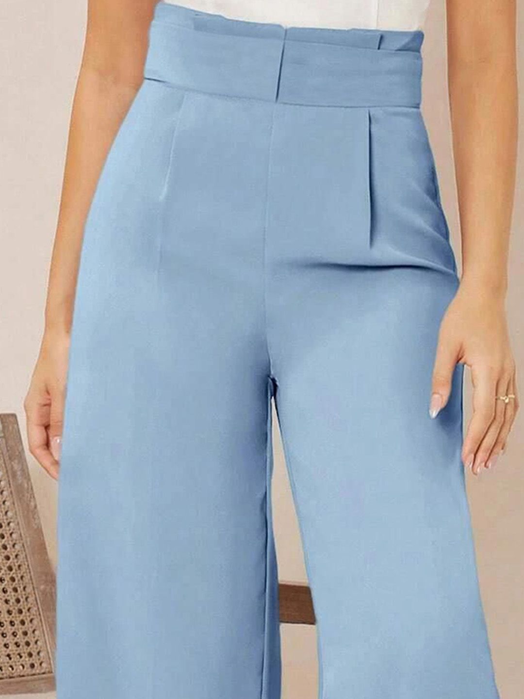 Kotty Women High-Rise Easy Wash Pleated Formal Trousers