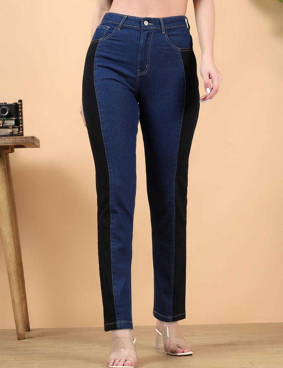 Kotty Women Skinny Fit High-Rise Printed Stretchable Jeans