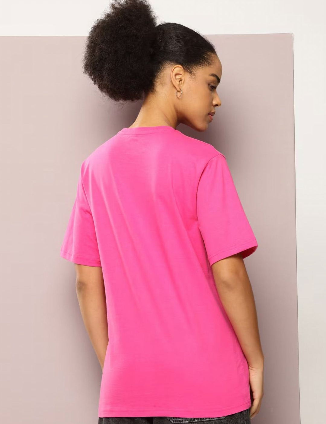 Kotty Round Neck Drop-Shoulder Sleeves Oversized T-shirt