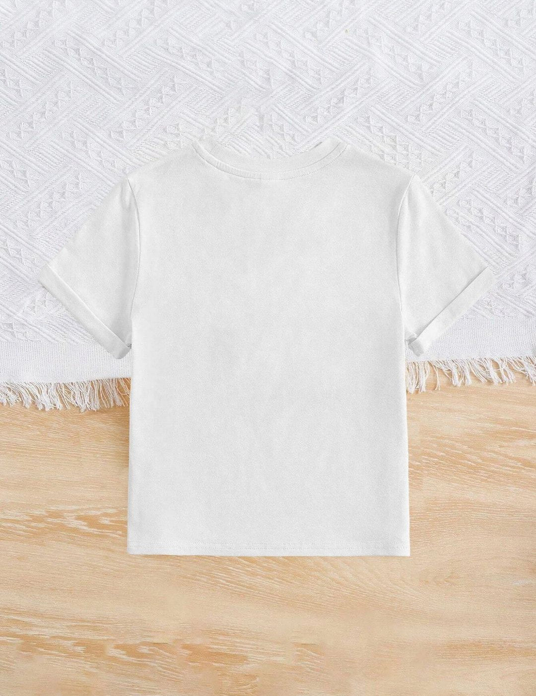 Kotty Girls Graphic Printed Round Neck Cotton Oversized T-shirt