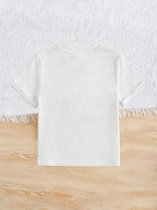 Kotty Girls Graphic Printed Round Neck Cotton Oversized T-shirt