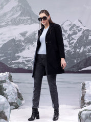 Kotty Notched Lapel Single-Breasted Overcoat