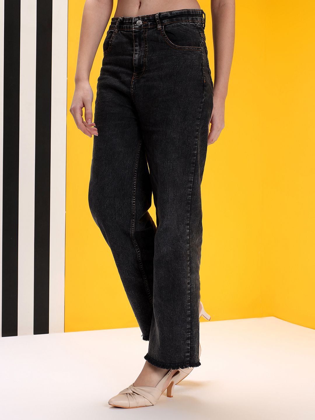 Kotty Women Jean Straight Fit High-Rise Jeans