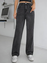 Kotty Women Straight Fit High-Rise Stretchable Cotton Jeans