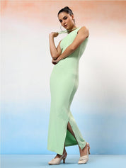 Kotty Women Round Neck Sleeveless Bodycon Dress