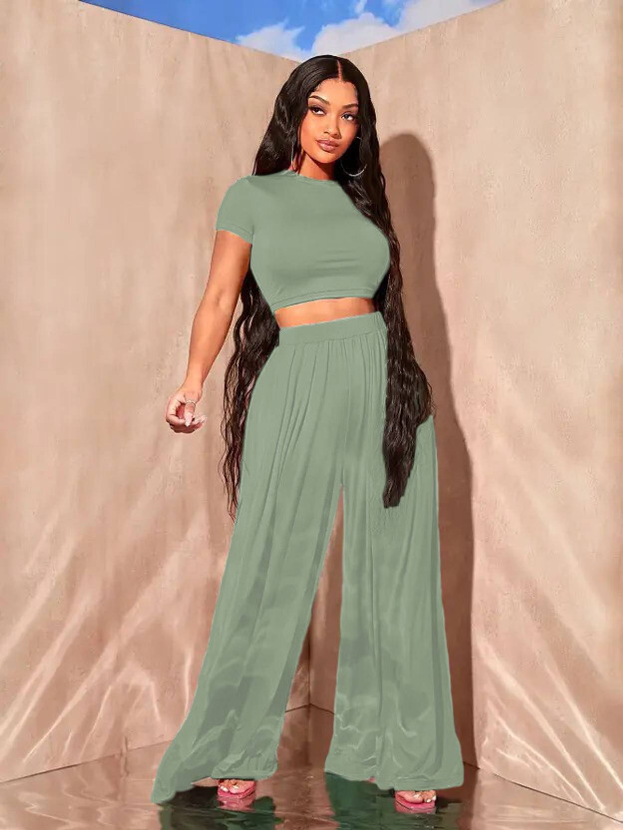 KOTTY Top Palazzos Co-ords Set