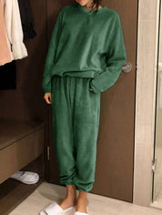 Kotty Round Neck Long Sleeves Sweatshirt With Joggers Co-Ords