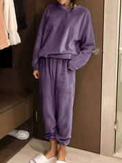 Kotty Round Neck Long Sleeves Sweatshirt With Joggers Co-Ords