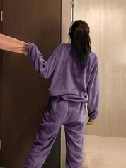 Kotty Round Neck Long Sleeves Sweatshirt With Joggers Co-Ords