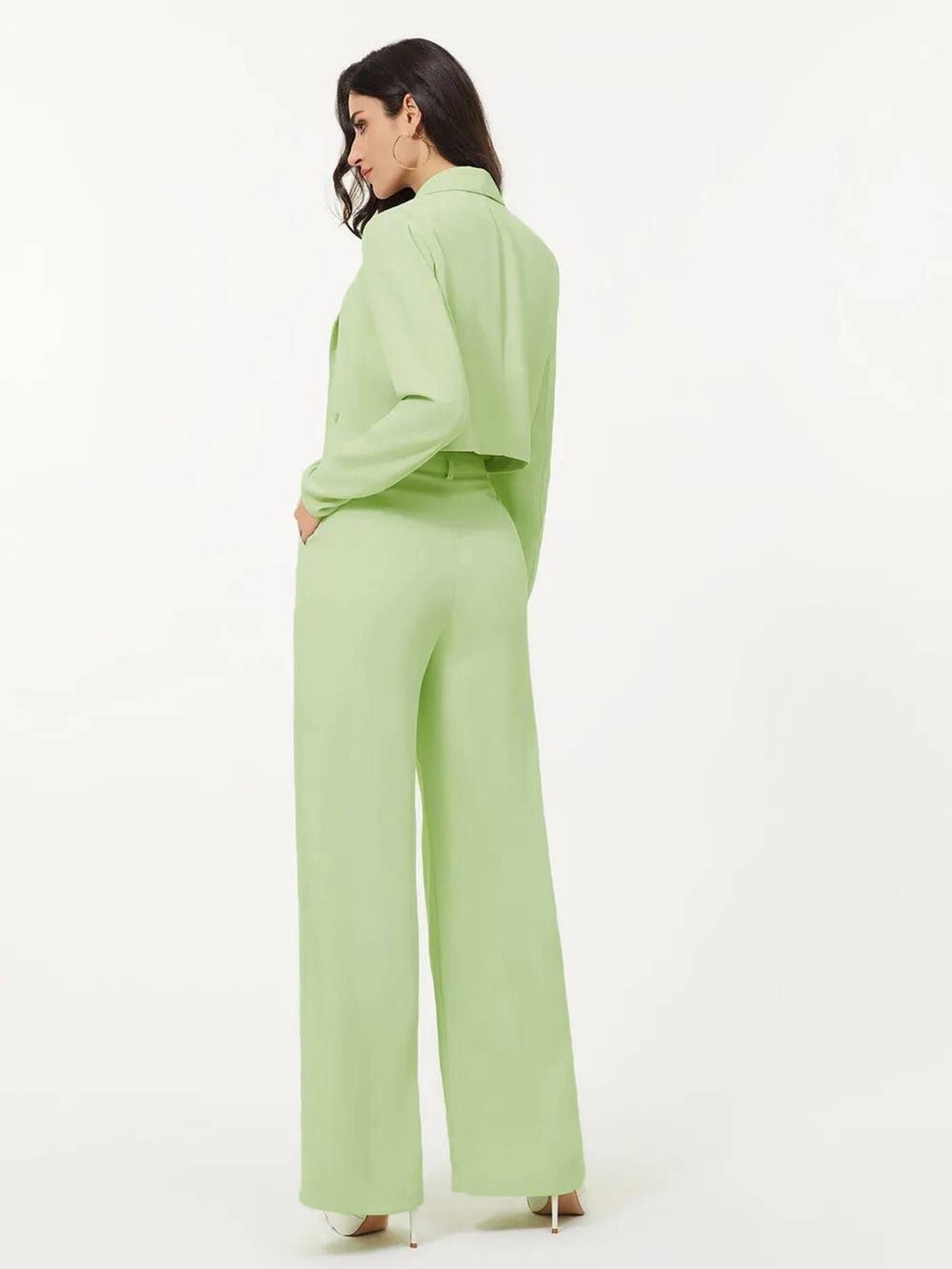 KOTTY Top Pant Co-ords Set with Blazer
