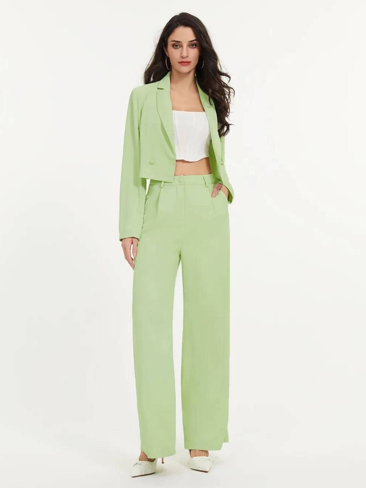 KOTTY Top Pant Co-ords Set with Blazer