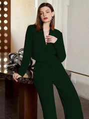 KOTTY Top Pant Co-ords Set with Blazer