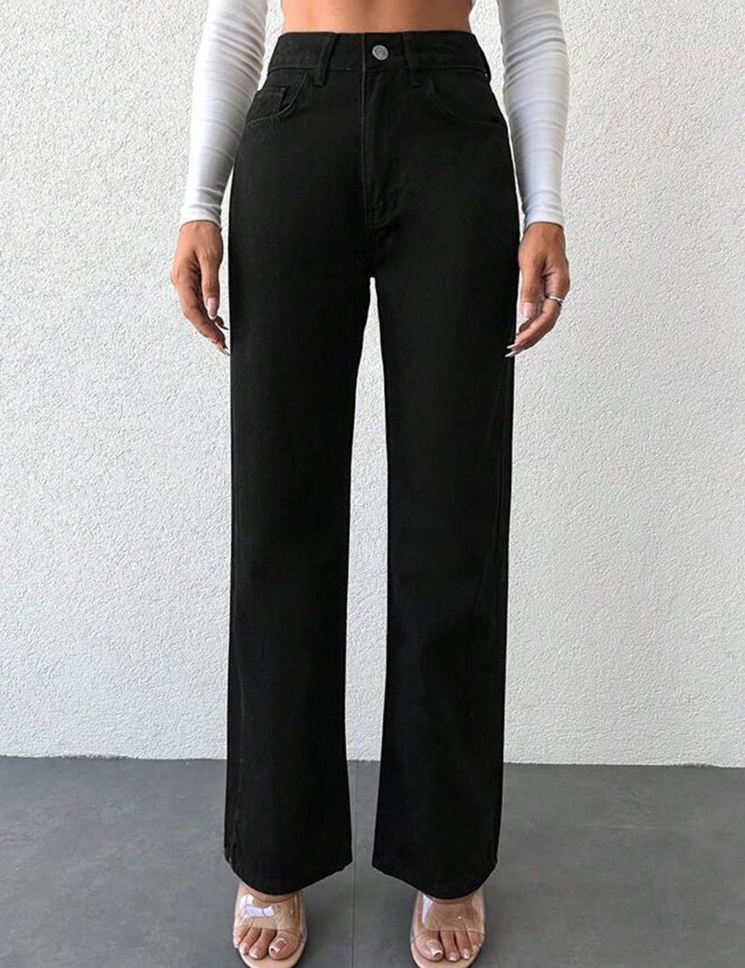 Kotty Women Jean Straight Fit High-Rise Stretchable Jeans