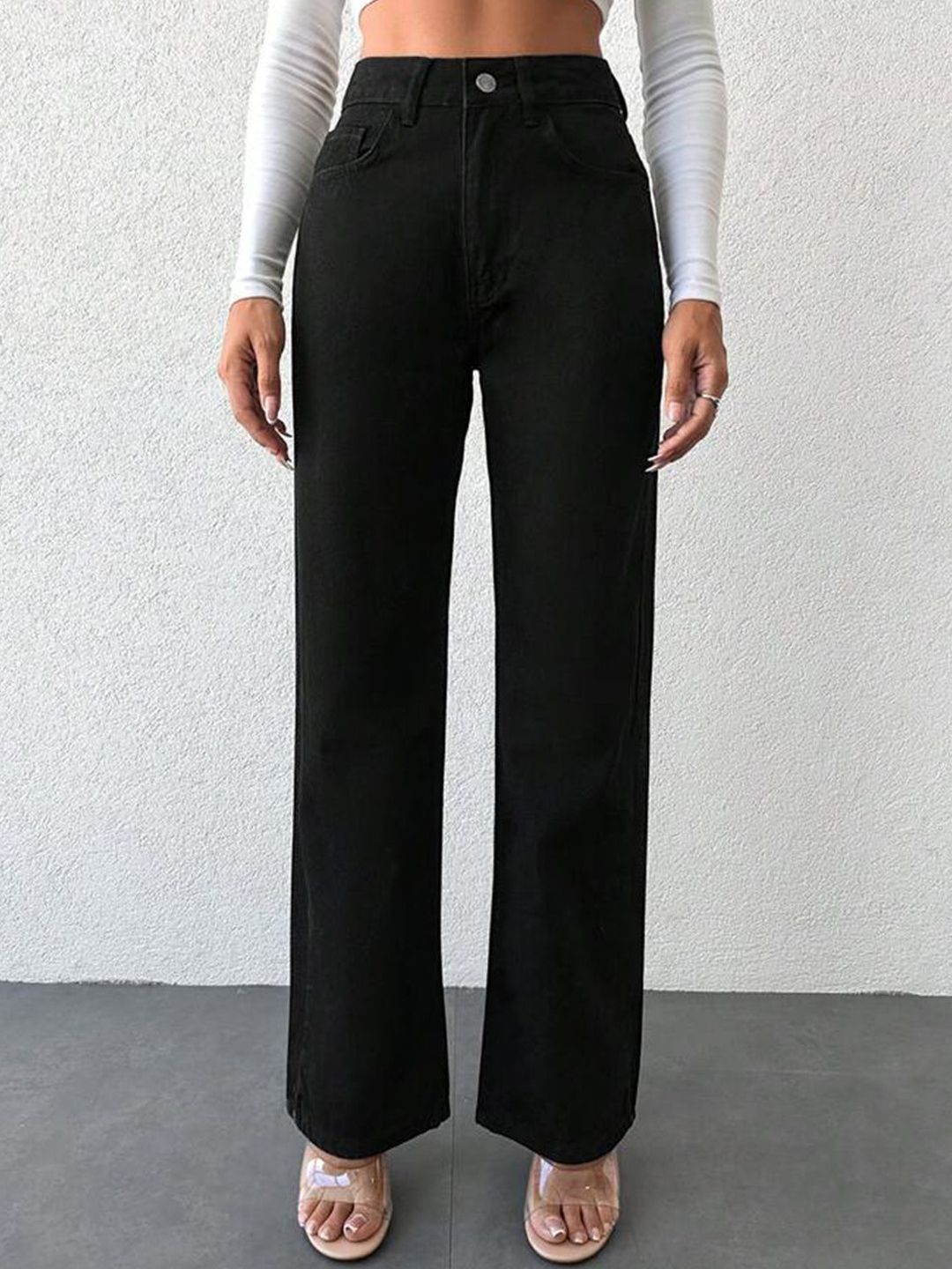 Kotty Women Jean Straight Fit High-Rise Stretchable Jeans