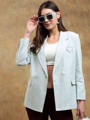 Kotty Notched Lapel Collar Long Sleeves Overcoat