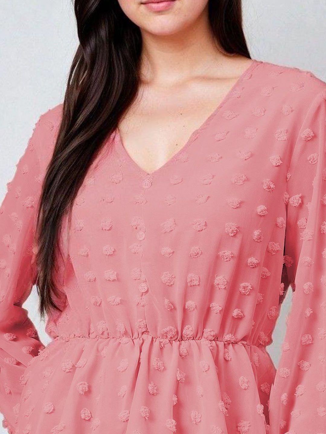 Kotty Women Solid V-Neck Top