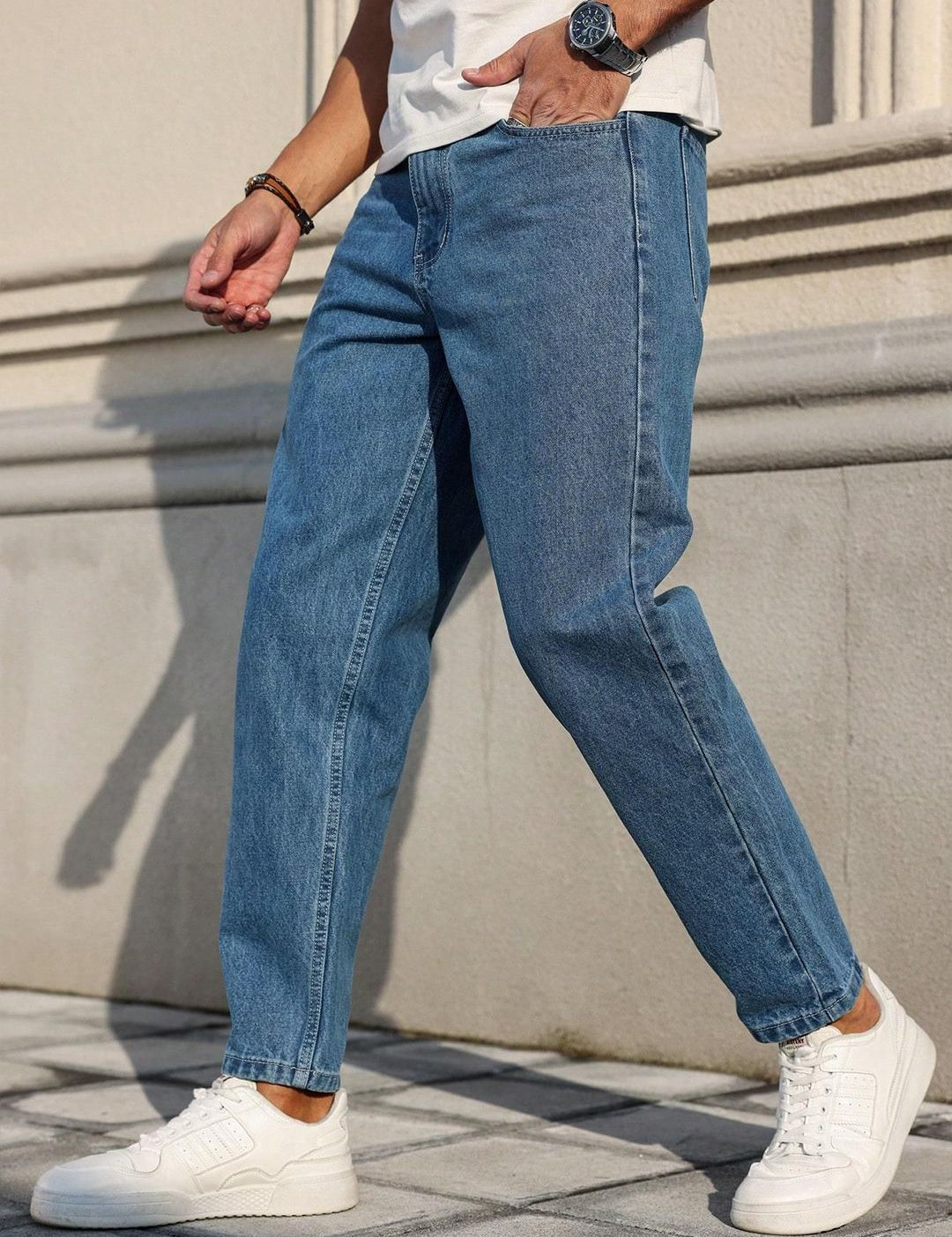 Kotty Men Straight Fit Low-Rise Stretchable Jeans