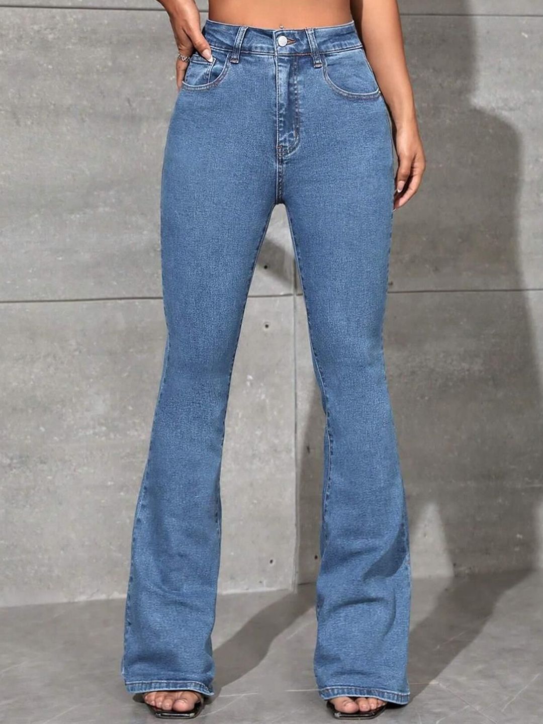 Kotty Women Bootcut High-Rise Stretchable Bootcut Ctton Jeans