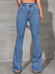 Kotty Women Bootcut High-Rise Stretchable Bootcut Ctton Jeans