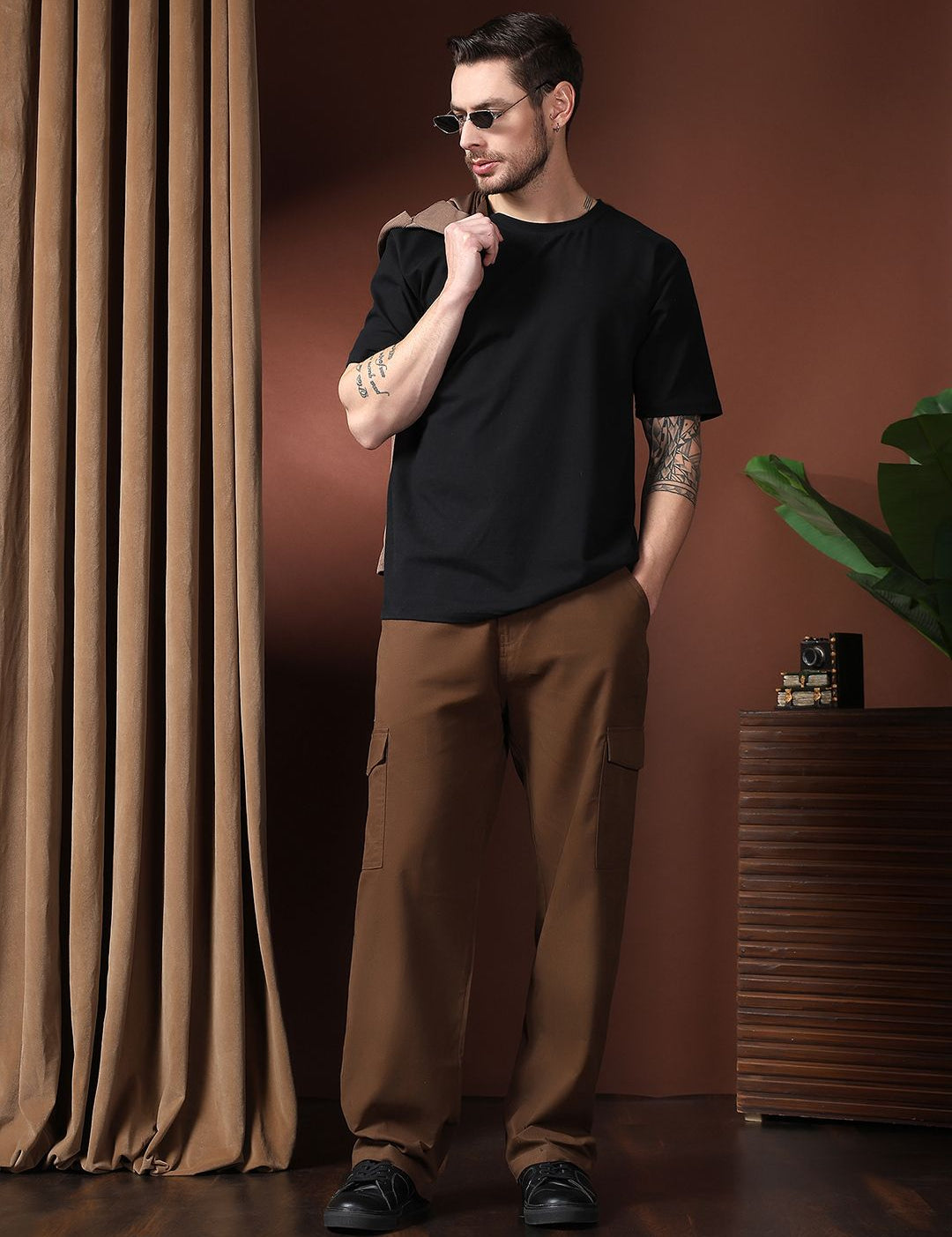 Kotty Men Relaxed Easy Wash Cargos Trousers