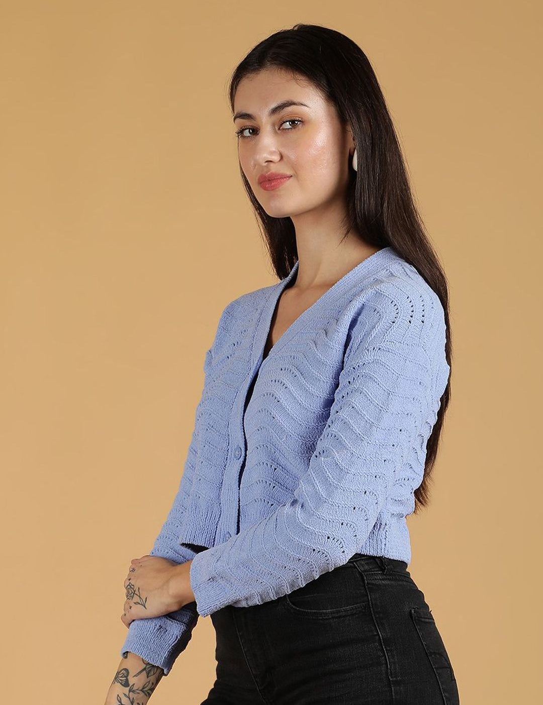 Kotty Women V-Neck Front-Open Sweaters