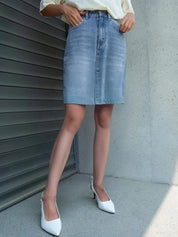 Kotty Women Solid Pencil Above Knee Skirt