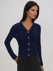 Kotty Women Ribbed Cotton Cardigan