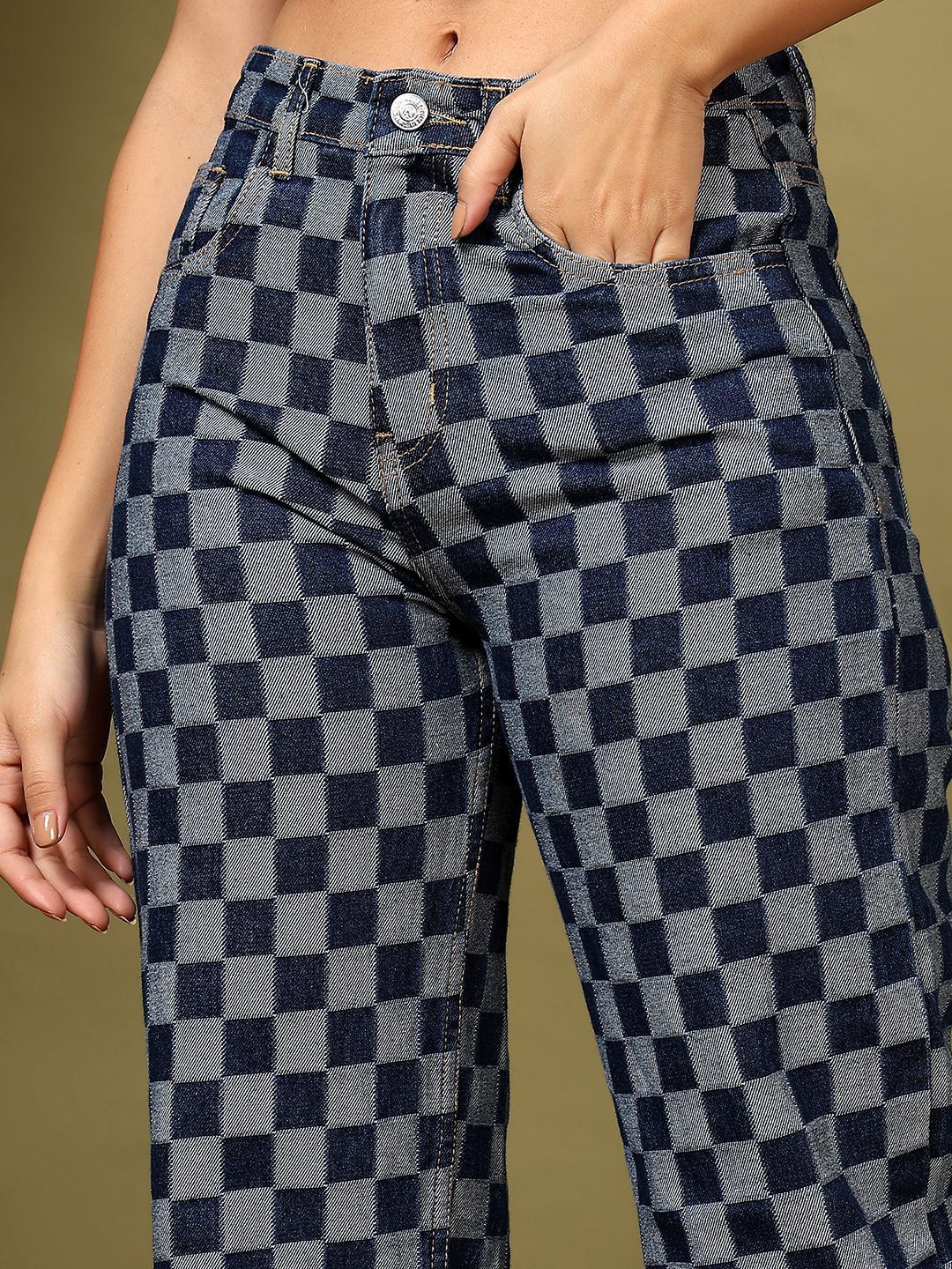 Kotty Women Straight Fit High-Rise Stretchable Jeans