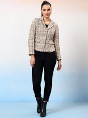 Kotty Checked Single-Breasted Overcoat