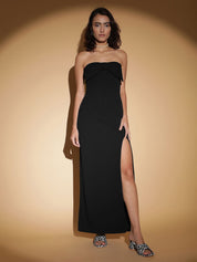 Kotty Women Solid Off-Shoulder Maxi Dress