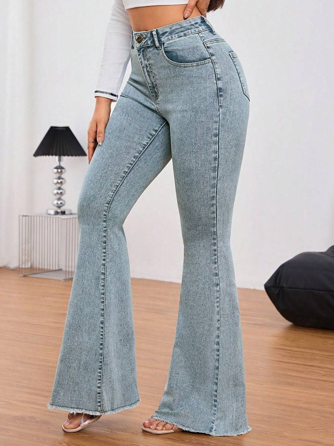 Kotty Women Bootilicious Bootcut High-Rise Cotton Jeans