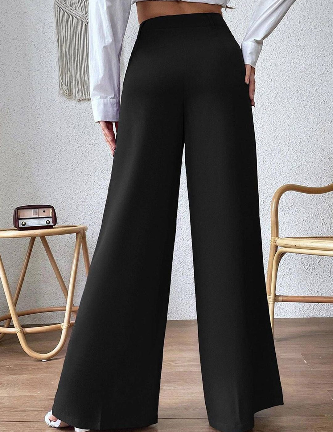 Kotty Women Relaxed Straight Leg High-Rise Easy Wash Parallel Trouser