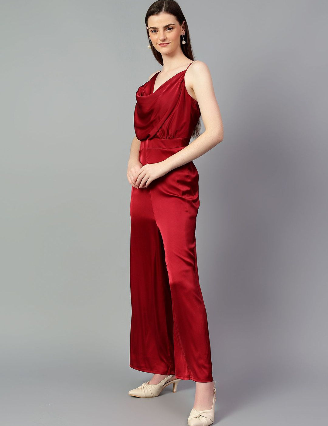 Kotty Women Cowl Neck Basic Jumpsuit