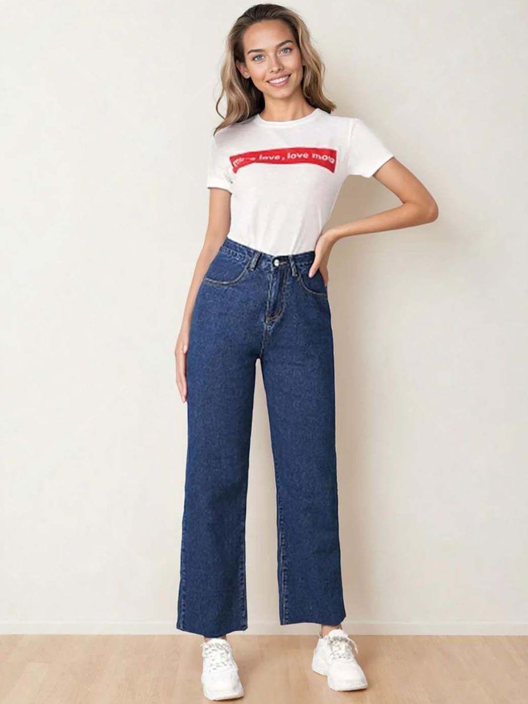 Kotty Women Straight Fit High-Rise Stretchable Cotton?Jeans