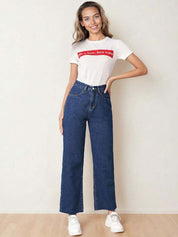 Kotty Women Straight Fit High-Rise Stretchable Cotton?Jeans